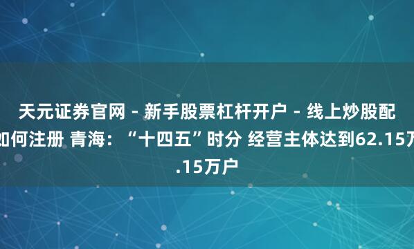 天元证券官网 - 新手股票杠杆开户 - 线上炒股配资如何注册 青海：“十四五”时分 经营主体达到62.15万户