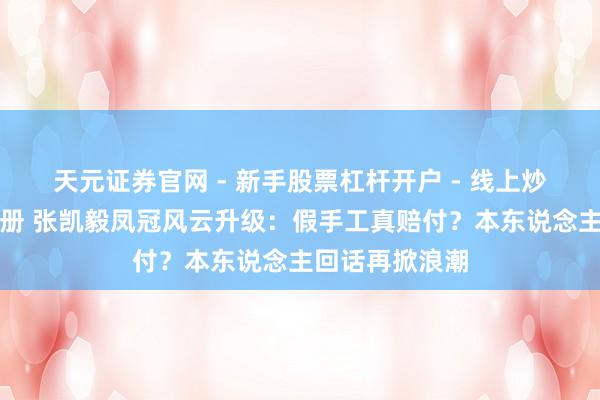 天元证券官网 - 新手股票杠杆开户 - 线上炒股配资如何注册 张凯毅凤冠风云升级：假手工真赔付？本东说念主回话再掀浪潮