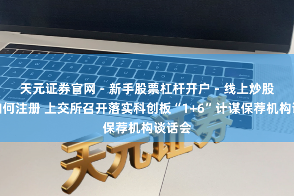 天元证券官网 - 新手股票杠杆开户 - 线上炒股配资如何注册 上交所召开落实科创板“1+6”计谋保荐机构谈话会
