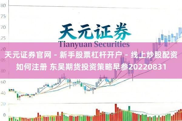 天元证券官网 - 新手股票杠杆开户 - 线上炒股配资如何注册 东吴期货投资策略早参20220831