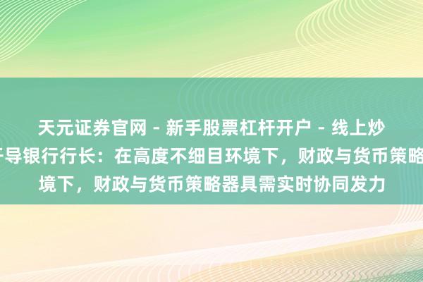 天元证券官网 - 新手股票杠杆开户 - 线上炒股配资如何注册 新开导银行行长：在高度不细目环境下，财政与货币策略器具需实时协同发力