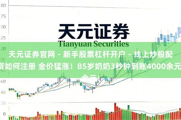 天元证券官网 - 新手股票杠杆开户 - 线上炒股配资如何注册 金价猛涨！85岁奶奶3秒钟到账4000余元！