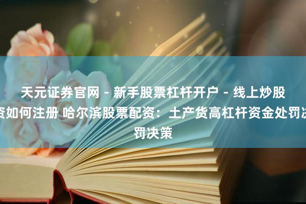 天元证券官网 - 新手股票杠杆开户 - 线上炒股配资如何注册 哈尔滨股票配资：土产货高杠杆资金处罚决策