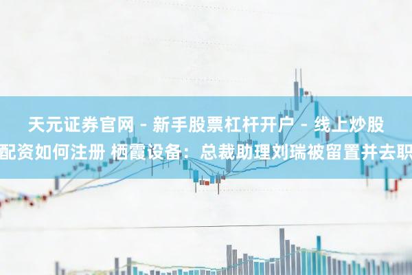 天元证券官网 - 新手股票杠杆开户 - 线上炒股配资如何注册 栖霞设备：总裁助理刘瑞被留置并去职